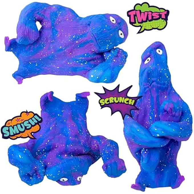 Orb Factory Limited Edition ORB Jumbo Funkee GALAXY Monkee - Big 4.5 Pound Cosmic Stretchy Monkey - Funny, Squishy, Squeeze for Stress Relief - Special Edition Collectible Sensory / Fidget Toy for Kids and Adults - Image 2