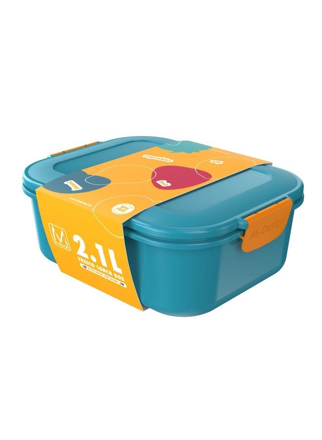 أم-ديزاين حافظة الغداء 2.1 لتر-أزرق - Image 1
