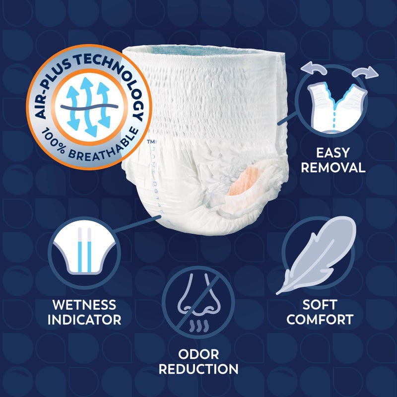 Tranquility Premium OverNight Disposable Absorbent Underwear (16 Count) - L, 44-54 in. Waist - Maximum Absorbency, All-Night Sleep, Breathable Comfort, 16 Adult Diapers - Image 2