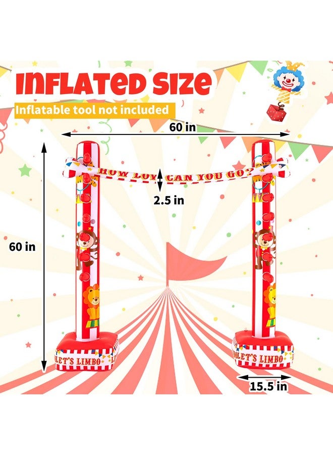 Threan Circus Inflatable Limbo Game for Kids Adults Toddlers Carnival Theme Party Enhance Family Bonding for Indoor Outdoor Birthday Picnic Pool - Image 2