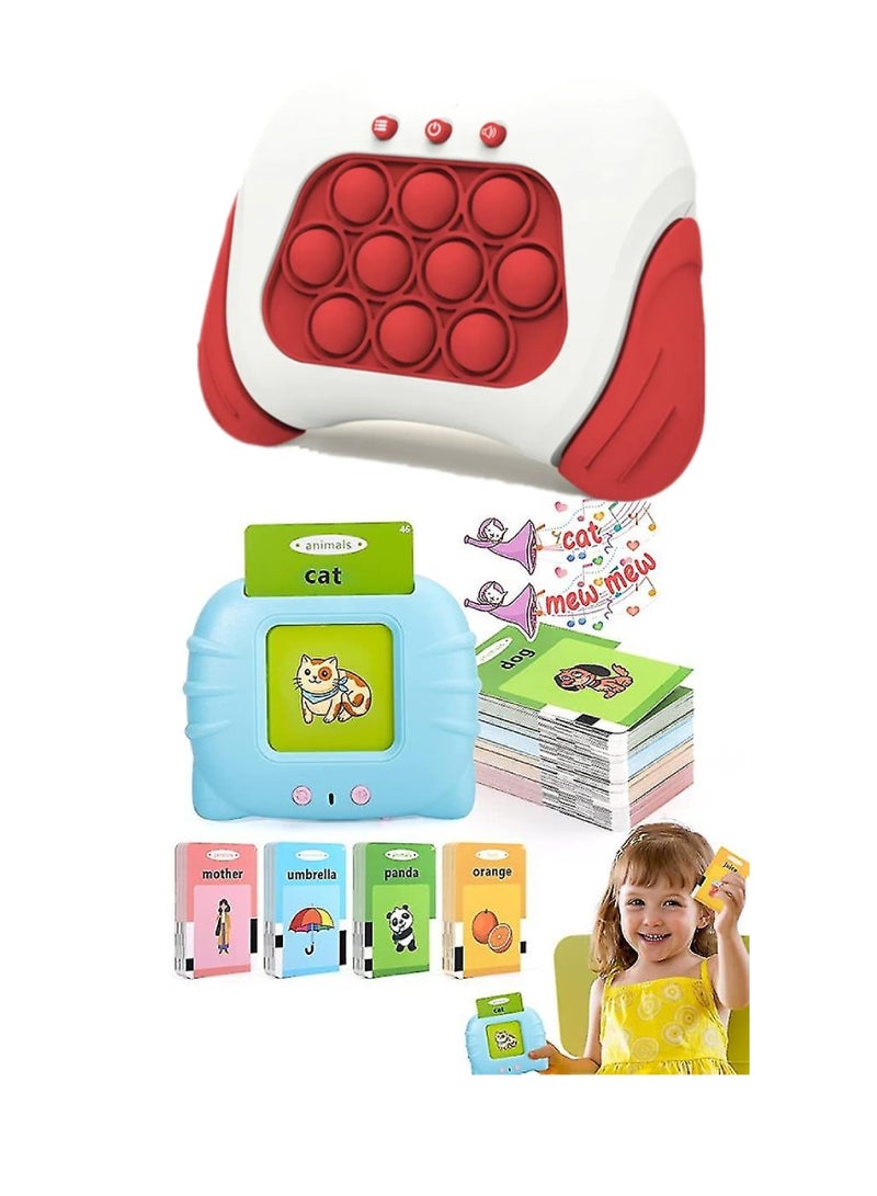 DIGI CORE Quick Push Electronic Pop Light Up Game For Kids With Talking Flash Cards Learning Toy Fun And Educational Toy For Kids Boys And Girls Aged 3-12 Years Fun And Educational Playtime - Image 1