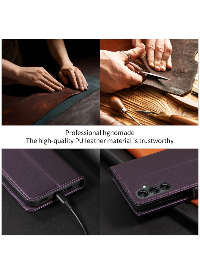 ماركة غير محددة - حافظة جلدية قابلة للطي لهاتف Redmi 13C حافظة هاتف Redmi Note13Pro لهاتف Xiaomi13T بإبزيم جانبي A2 - اللون: أخضر داكن - الموديل المطبق: Red Rice Note 9 (الإصدار الأجنبي) - Image 1