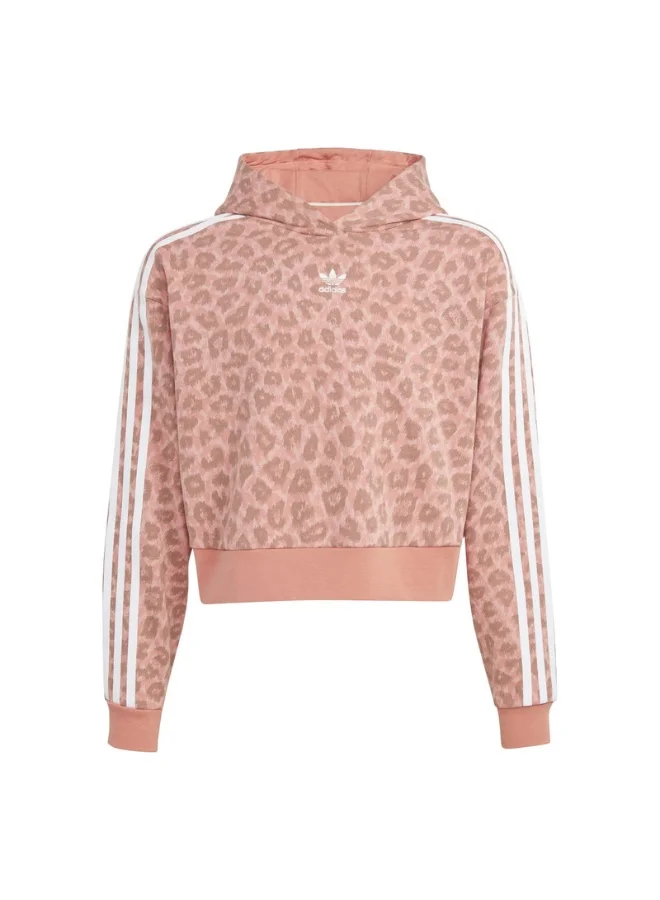اديداس adidas CROP HOODIE Pink Originals Kids SWEATSHIRTS