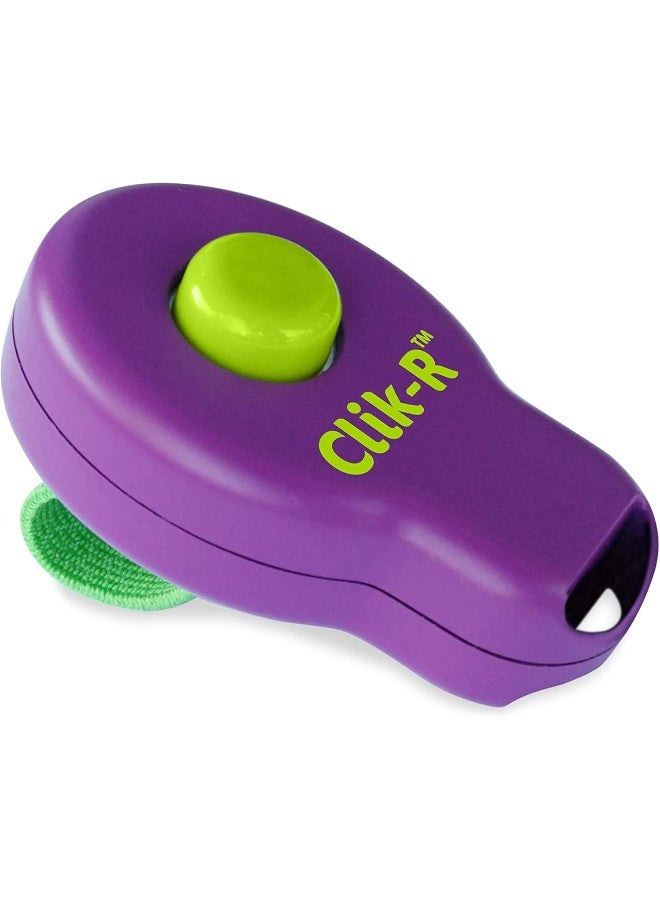 PetSafe Clik-R Dog Training Clicker - Positive Behavior Reinforcer for Pets - All Ages, Puppy and Adult Dogs - Use to Reward and Train - Training Guide Included - Purple - Image 1