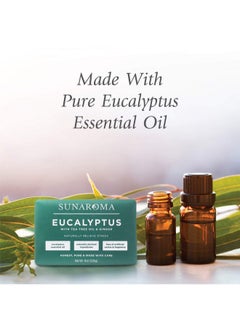 SUNAROMA Eucalyptus With Tea Tree Oil & Ginger Soap (Pack Of 1)  - Image 4