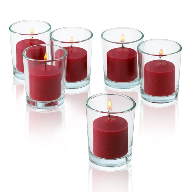 Light In The Dark Red Apple Cinnamon Scented Candles - Set of 12 Scented Votive Candles - 10 Hour Burn Time - Made in The USA - Image 4