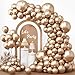 RUBFAC 154pcs Metallic Champagne Gold Balloons Different Sizes of 18 12 10 5 Inch Chrome Gold Balloon Arch Kit Garland for Birthday Graduation Baby Shower Wedding Bachelorette Party Decorations - Image 2