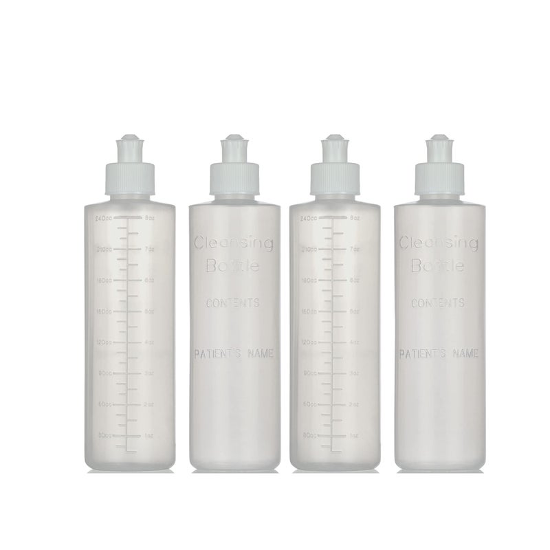 Perineal Squirt Bottle 4 Pack Refillable Postpartum Lavette Cleansing Irrigation Peri Wash Bottle 8oz New Moms or Bidet Use