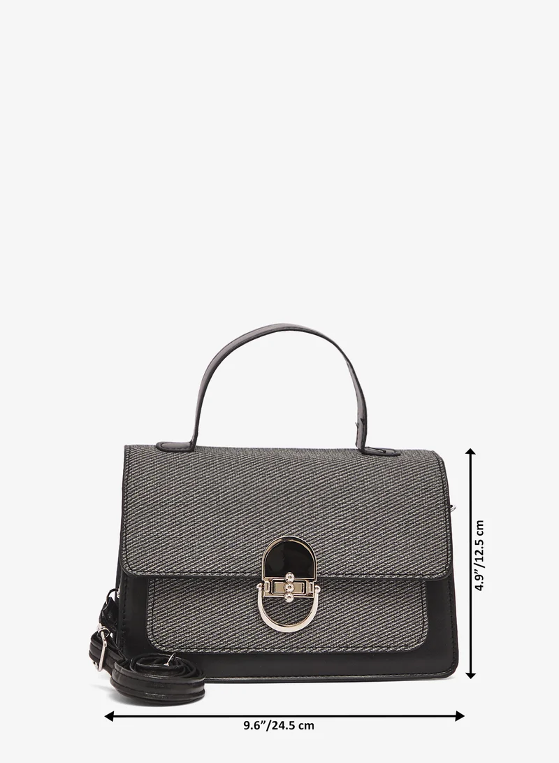 ايلا حقيبة بنقوش مع مقبض علوي