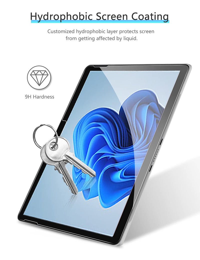 Omoton حماية شاشة OMOTON 2 عبوة لجهاز Microsoft Surface Go 4 / Surface Go 3 / Surface Go 2 / Surface Go (10.5 بوصة، 2023/2021/2020/2018)، زجاج مقسى/صديق للحافظة/متوافق مع قلم السطح - Image 4
