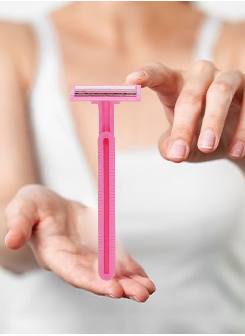 BOLAND LAURA Box of 16Women Pink Razor Blades Disposable Stainless Steel High End Twin Blade Razors  - Image 5