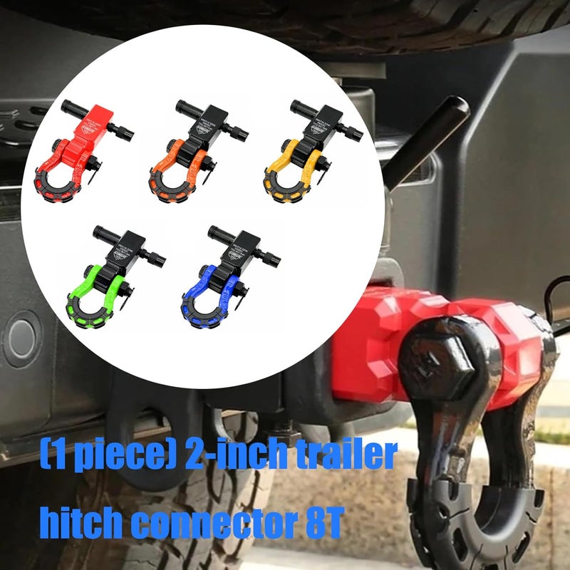 Strong 2 Inch Square Tow Hook with 17600 Pound Capacity Aluminum Construction for Pickup and Off Highway Vehicles Anodized Aluminum Tow Hook - Image 2