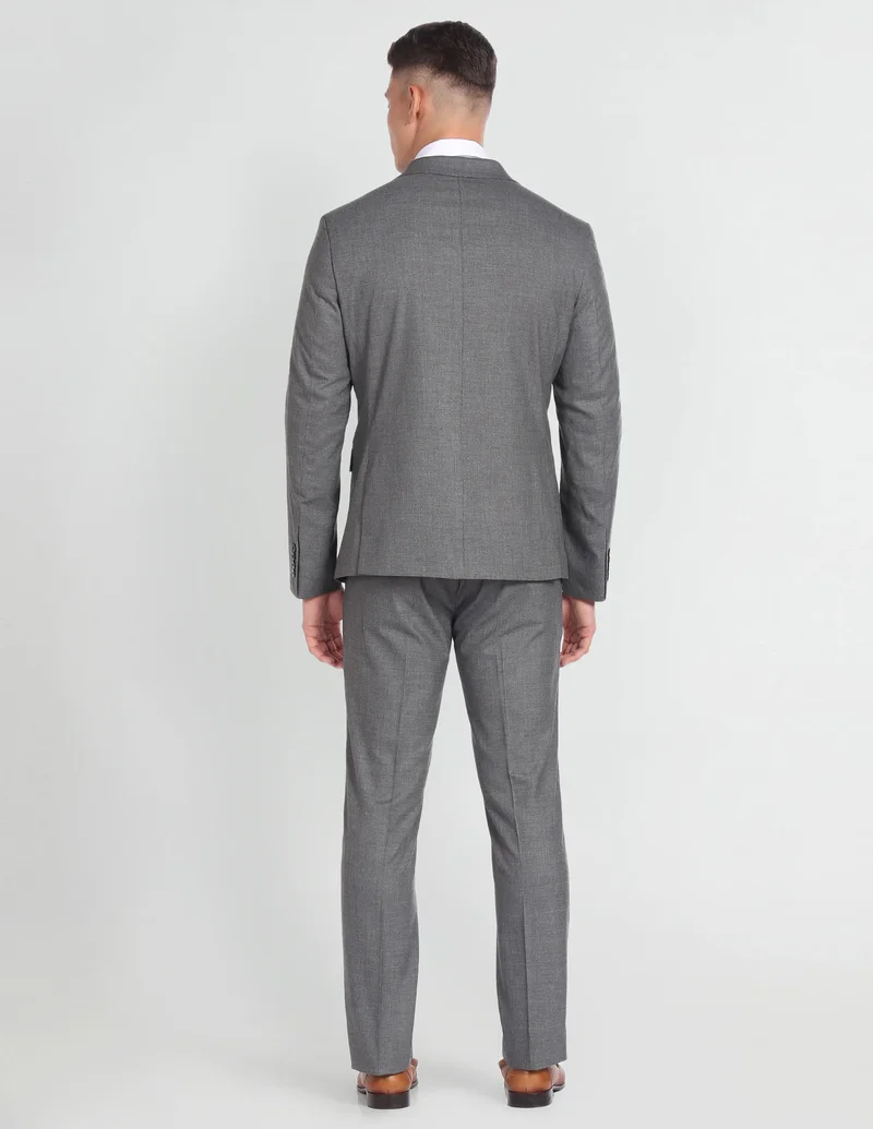 Arrow Grey Solid Tailored Fit Formal Suit for Men | Best Price UAE