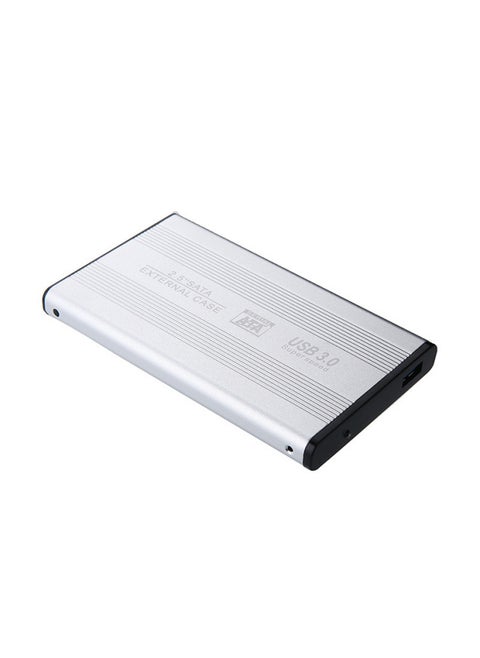 2.5inch USB3.0 Mobile Hard Drive Box SATA To USB3 0 Solid State SSD Notebook Hard Drive Box-Color:Silver