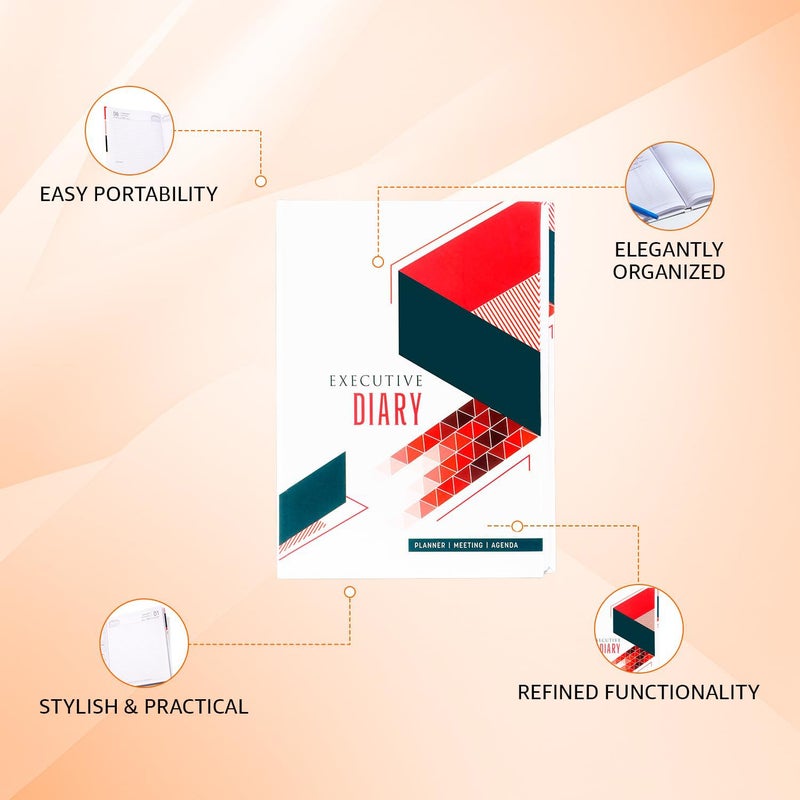 COI A4 Executive Appointment Diary | 240 Pages 70 GSM Premium Paper | Hardcover Daily To-Do Planner & Business Journal | Ideal Unisex Organizer & Productivity Booster - Image 5