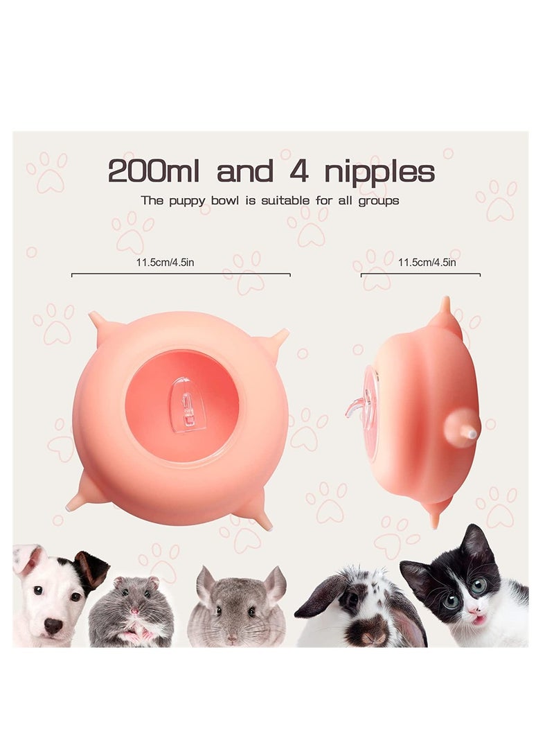 Silicone Puppy Milk Feeder with 4 Nipples - Perfect Nursing Solution for Small Newborn Pets Under 2 Weeks, Ensuring Healthy Feeding and Comfort - Image 2