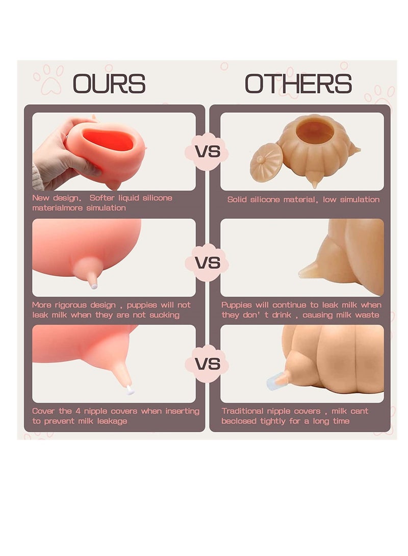 Silicone Puppy Milk Feeder with 4 Nipples - Perfect Nursing Solution for Small Newborn Pets Under 2 Weeks, Ensuring Healthy Feeding and Comfort - Image 4