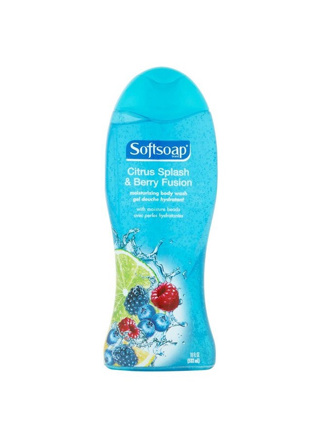 Softsoap Moisturizing Body Wash - Citrus Splash & Berry Fusion - Net Wt. 18 FL OZ (532 mL) Per Bottle - Pack of 3 Bottles - Image 2