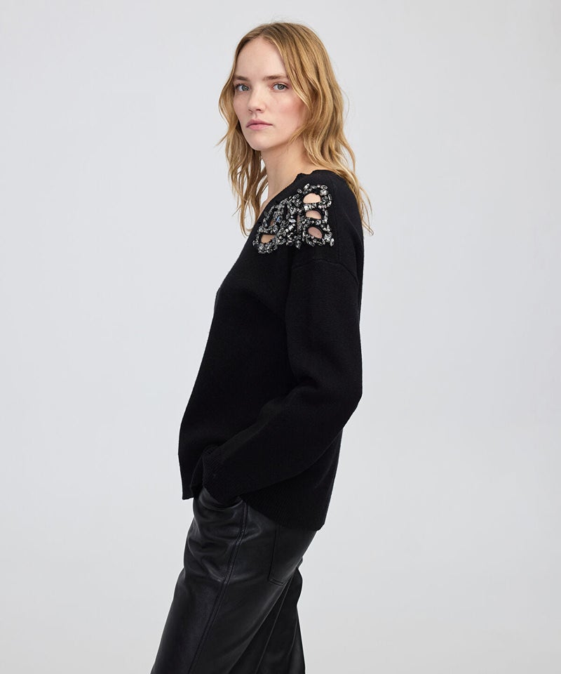 Ipekyol Embellished Knit Sweater - Image 3