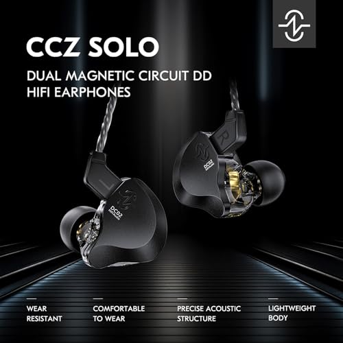 Kinboofi CCZ DC02 USB C Earbuds Wired with Microphone, Dual Magnetic Circuit DD IEM Earbuds,in Ear Type C Headphones with mic, Powerful Bass, Lightweight, Type-C Wired Earphones with Tangle-Free Flat Cable - Image 2