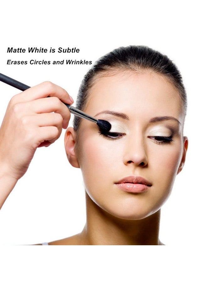 Mysense Single Matte White Eyeshadowpressed Fine Powder Eye Shadowwhite Face Powder Foundation Setting Powderlongwear Single White Eye Makeup Palette For Day&Night  - Image 4