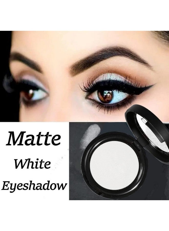 Mysense Single Matte White Eyeshadowpressed Fine Powder Eye Shadowwhite Face Powder Foundation Setting Powderlongwear Single White Eye Makeup Palette For Day&Night  - Image 5