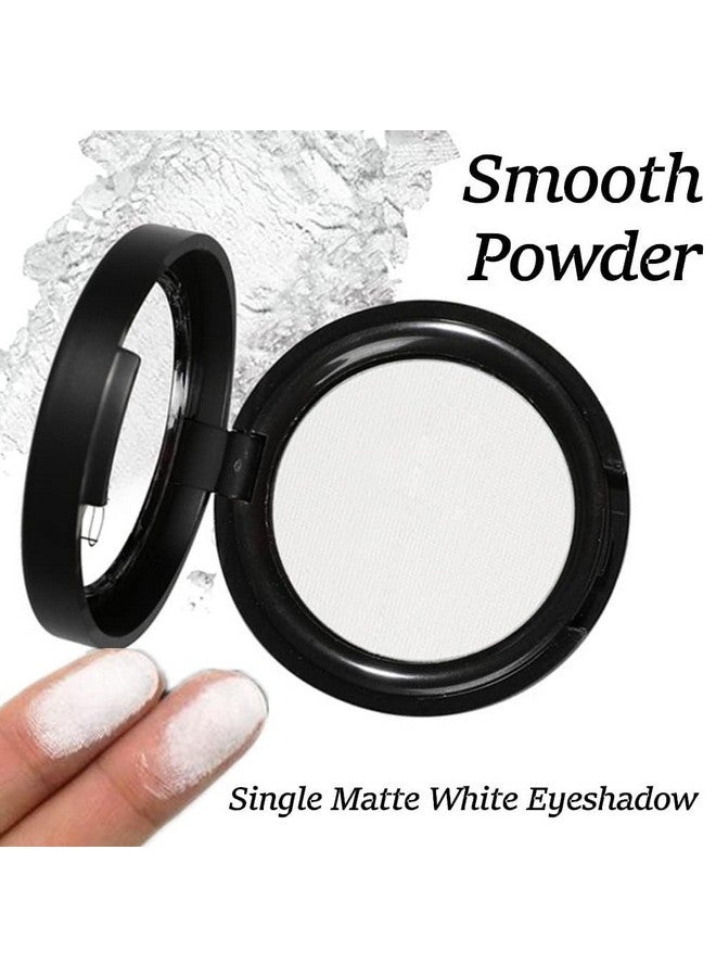 Mysense Single Matte White Eyeshadowpressed Fine Powder Eye Shadowwhite Face Powder Foundation Setting Powderlongwear Single White Eye Makeup Palette For Day&Night  - Image 2