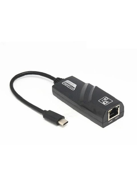 محول شبكة خارجي جيجابت إيثرنت بمنفذ USB نوع C – سرعة 10/100/1000 ميجابت في الثانية
