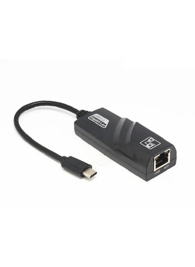 ماركة غير محددة محول شبكة خارجي جيجابت إيثرنت بمنفذ USB نوع C – سرعة 10/100/1000 ميجابت في الثانية  - Image 1