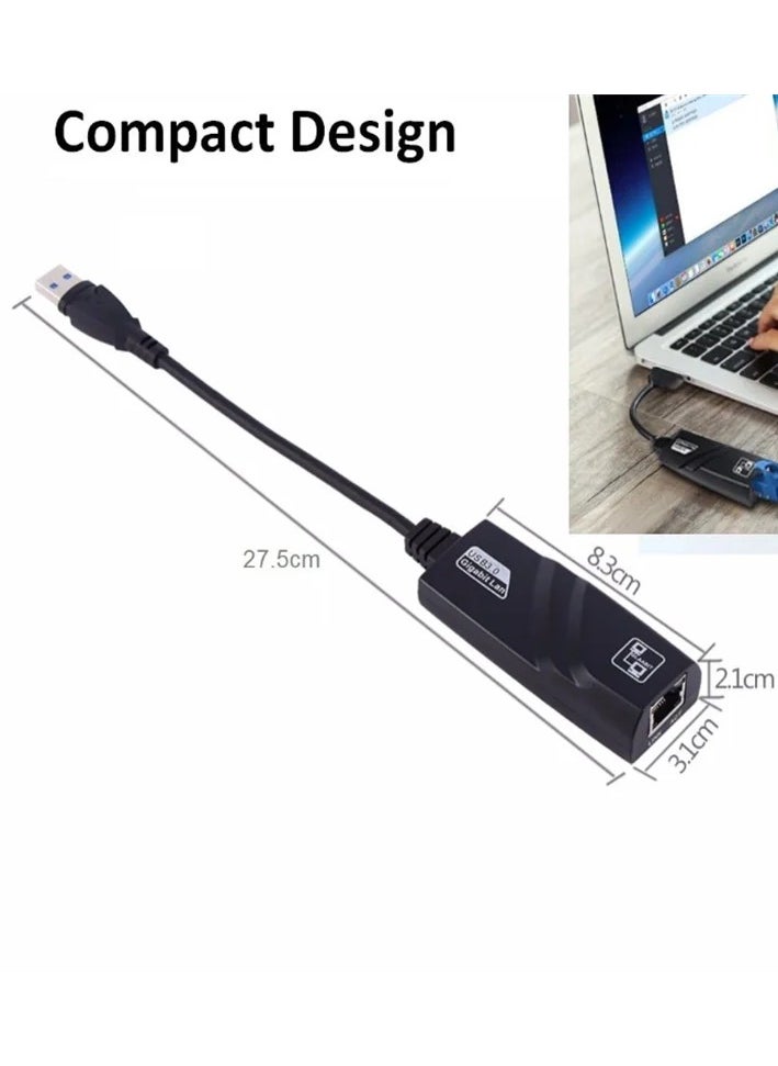 ماركة غير محددة محول شبكة خارجي جيجابت إيثرنت بمنفذ USB نوع C – سرعة 10/100/1000 ميجابت في الثانية  - Image 5