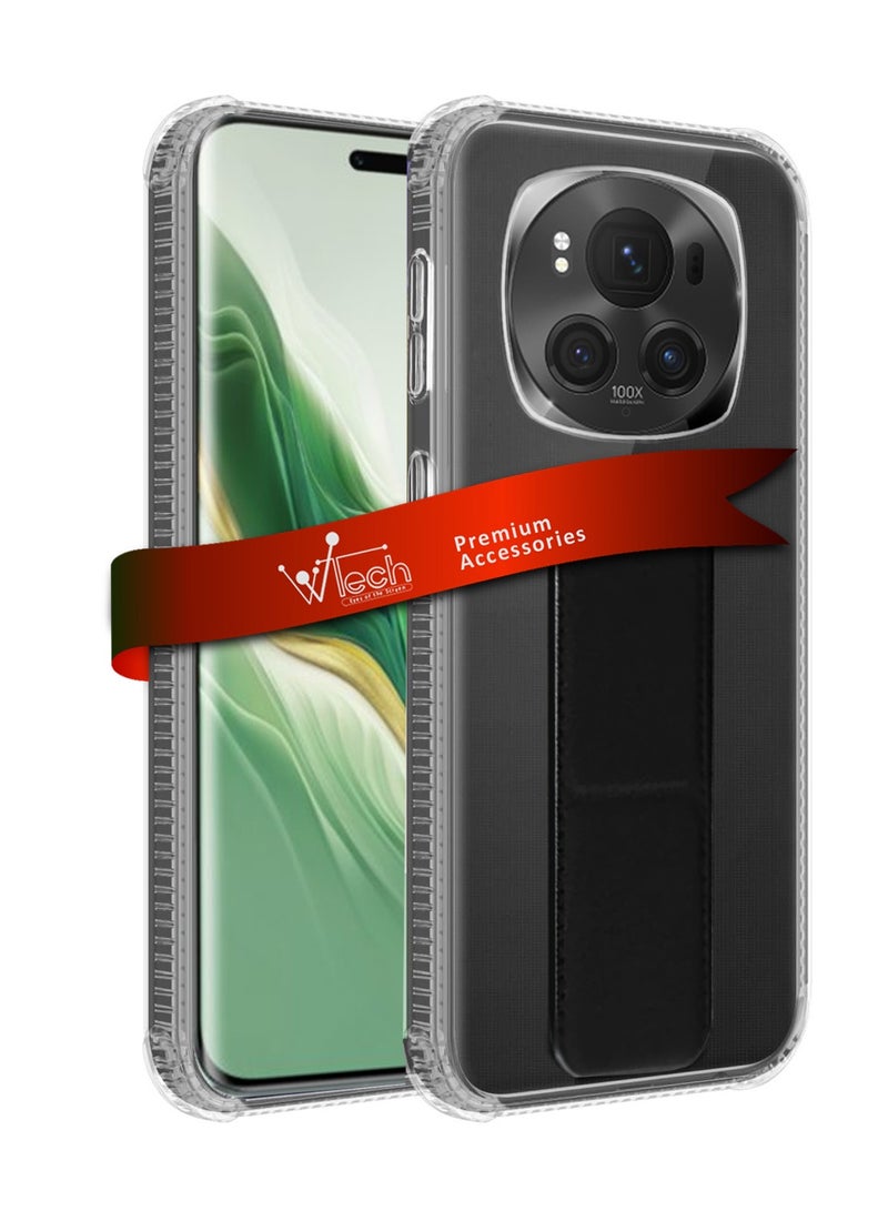 Wtech TPU Hand Grip Air Pillow Case Cover For Honor Magic6 Pro 5G 2024 Clear/Black - Image 1