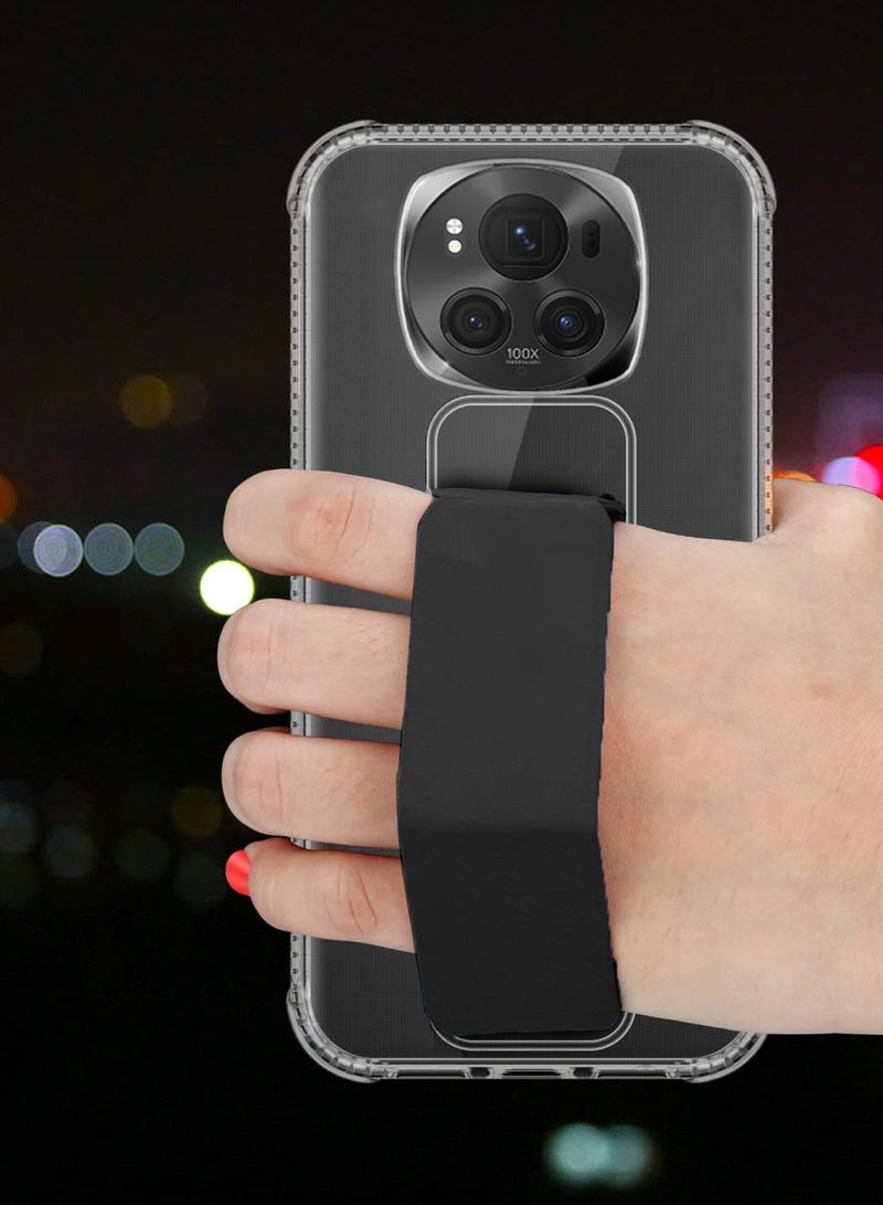 Wtech TPU Hand Grip Air Pillow Case Cover For Honor Magic6 Pro 5G 2024 Clear/Black - Image 2