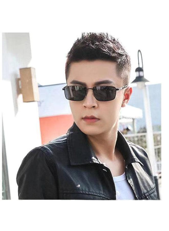 Generic Men's Sunglasses New Color-changing Polarized Glasses Frame Uv-proof Driving Fishing Fashion Sunglasses 