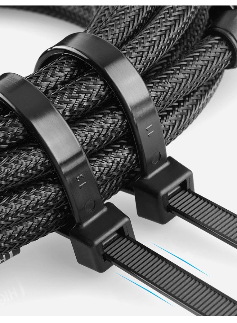 4x100mm, 100 Piece, Black - Black Zip Ties with Self-Locking, UV & Heat Resistance, Nylon Material - Ideal for Electrical, Construction, Garden, and Cable Management - Image 3