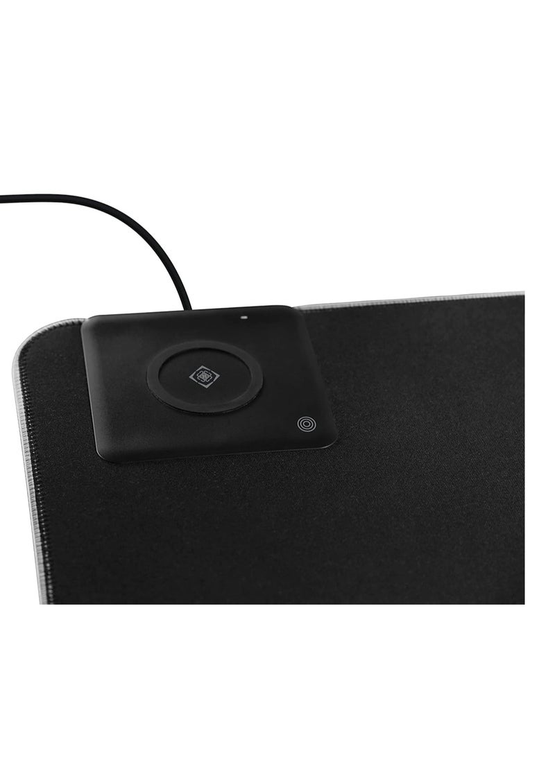 DELTACO GAMING - DELTACO RGB Mousepad with 10W Fast Wireless Charging & Extra Large Neoprene Surface - Image 1