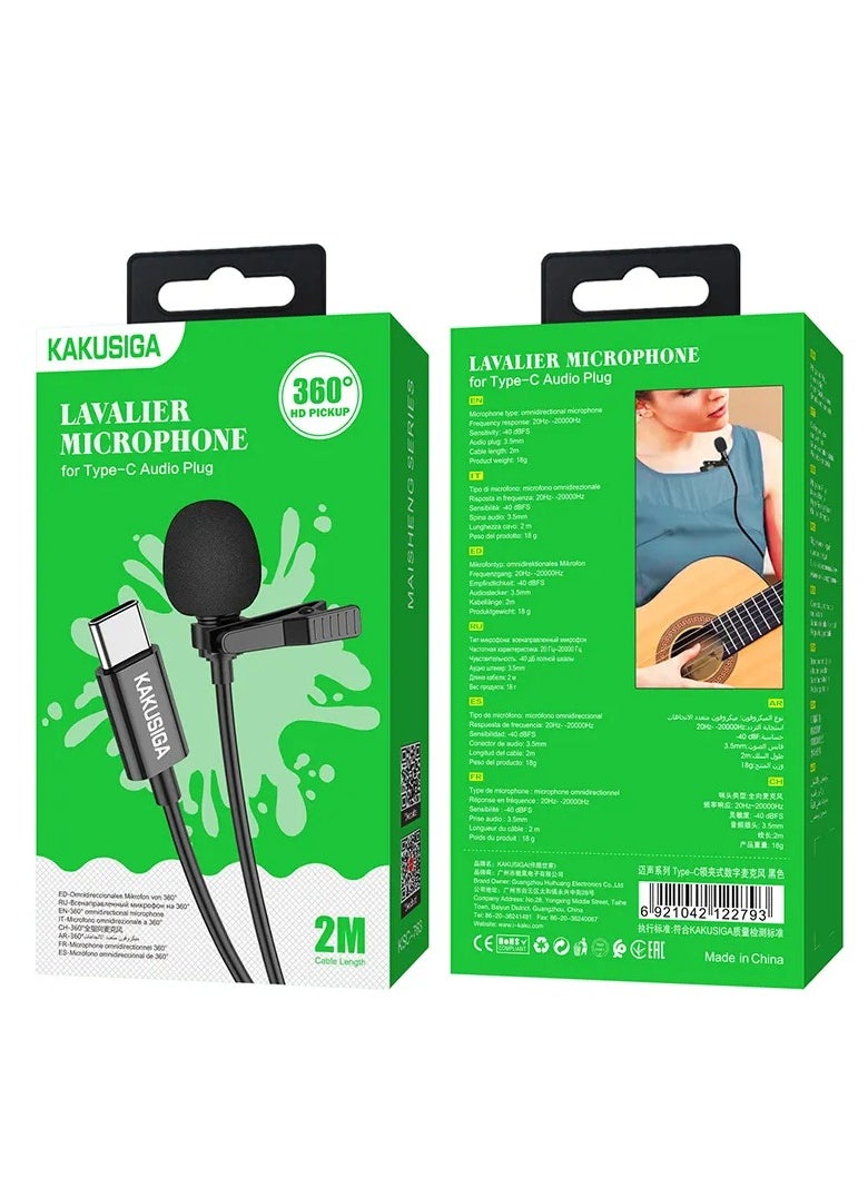 KAKUSIGA - KAKUSIGA Factory Wholesale Noise Cancelling Mini Outdoor Portable Wireless Lapel Digital Interview Microphone - Image 1