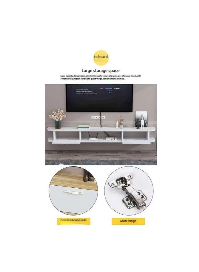 Generic Floating TV Stand,TV Shelf,Modern Floating TV Console,Wall Mounted TV Cabinet, Entertainment Center with Storage for Bedroom Living Room（DSG020） - Image 4