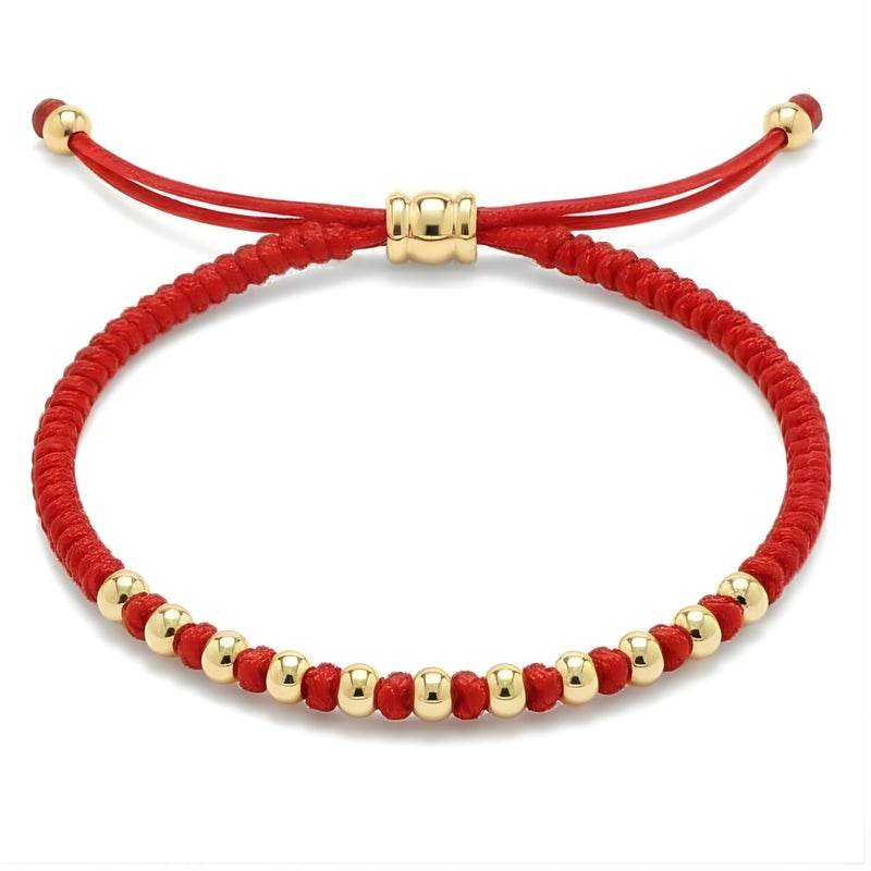 Cherry Tree Collection Lucky Red String Bracelet for Protection & Good Luck â€“ Adjustable Red Thread Bracelet for Men & Women, Bracelet for Protection, Luck and Abundance - Beads - Image 1