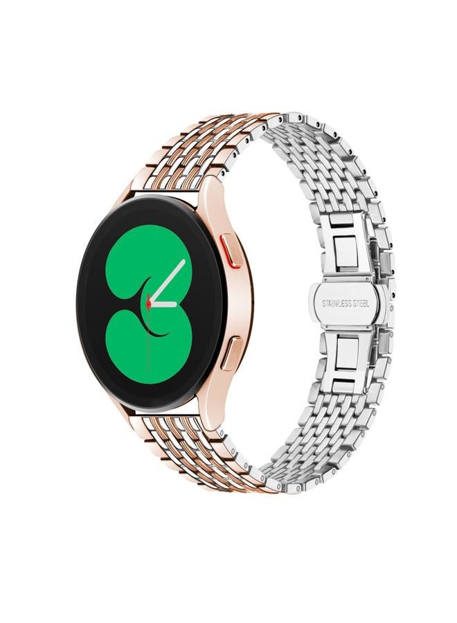 Juntan Stainless Steel Bands Compatible for Samsung Galaxy Watch 7/6/5/4 Band 40mm 44mm, Watch 5 Pro 45mm, Galaxy Watch 6/4 Classic 43mm 47mm 42mm 46mm, Quick Release 20mm Metal Straps for Women Men - Image 1