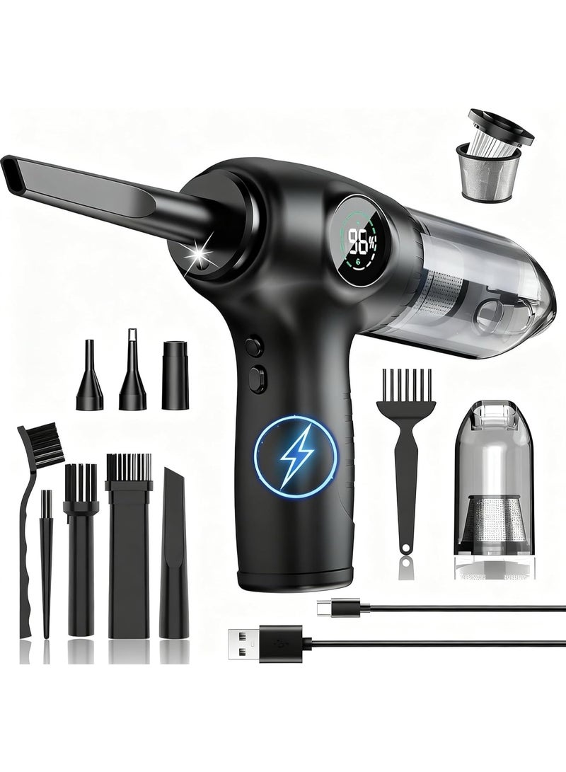 M.A&F's 2 In 1Car Vacuum Cleaner,Portable Mini Cordless Vacuum Cleaner For Car,3 Gear Wireless Vacuum Cleaner For Sofa, Home,Pc, Keyboard - Image 1