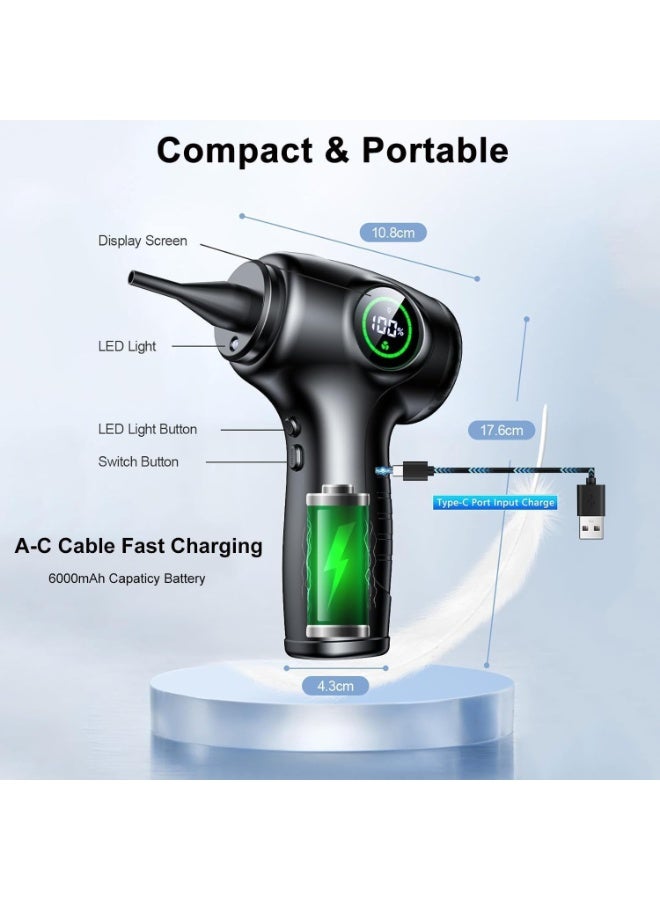 M.A&F's 2 In 1Car Vacuum Cleaner,Portable Mini Cordless Vacuum Cleaner For Car,3 Gear Wireless Vacuum Cleaner For Sofa, Home,Pc, Keyboard - Image 2