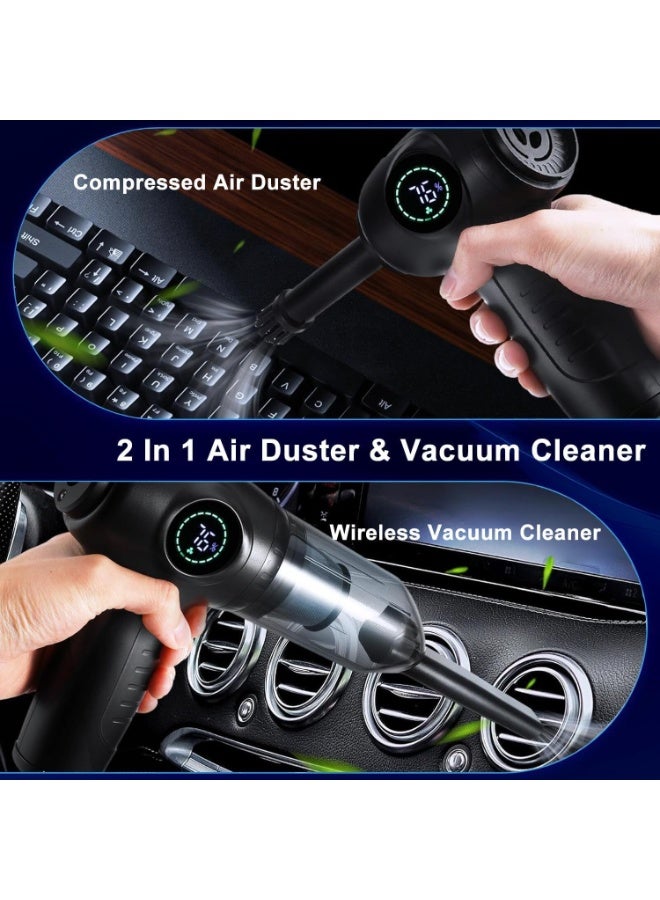 M.A&F's 2 In 1Car Vacuum Cleaner,Portable Mini Cordless Vacuum Cleaner For Car,3 Gear Wireless Vacuum Cleaner For Sofa, Home,Pc, Keyboard - Image 3