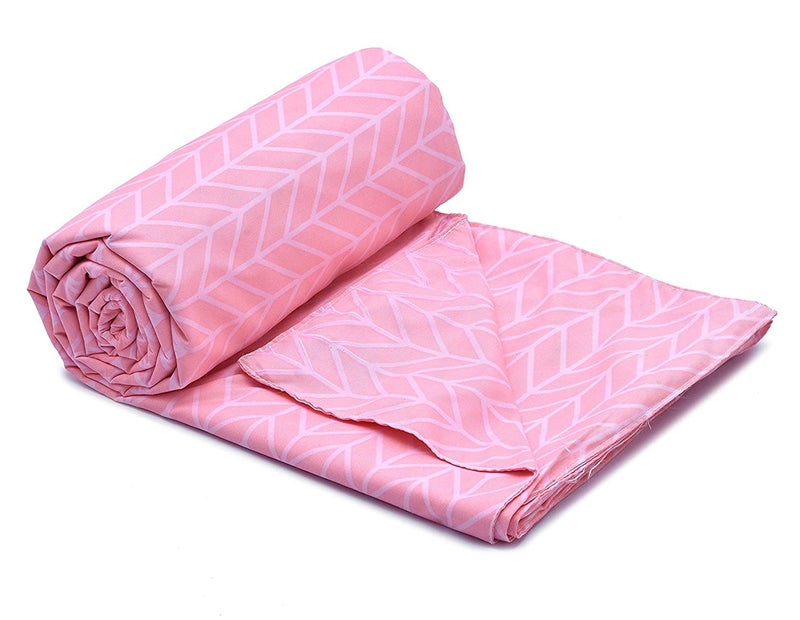 RUSTIC LINEN Soft Microfiber Cotton Printed Cotton Single Duvet Cover Combo Self Printed Duvet Cover 60 x 90 Inch 2 Piece Single Duvet Cover Pink and Brown - Image 5