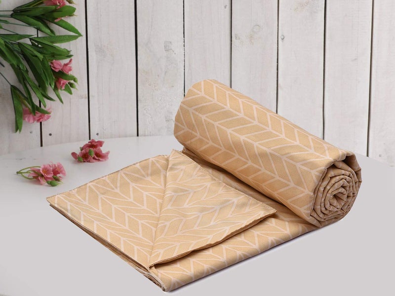 RUSTIC LINEN Soft Microfiber Cotton Printed Cotton Single Duvet Cover Combo Self Printed Duvet Cover 60 x 90 Inch 2 Piece Single Duvet Cover Pink and Brown - Image 2