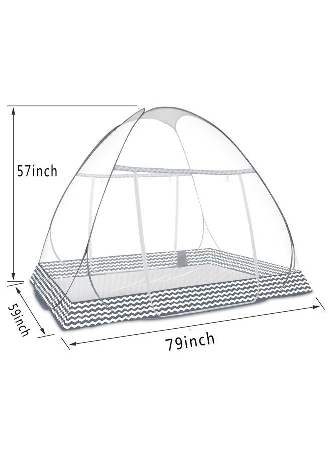 FENGJIDA Mosquito Net Pop Up Ten,Folding Netting Bed Tent,Portable Mosquito Netting with Bottom,Bug Net,Canopy Outdoor,Camping Tent,Insect Screen,Ultralight,Folding Design,L79 x W59 x H57 inch - Image 2