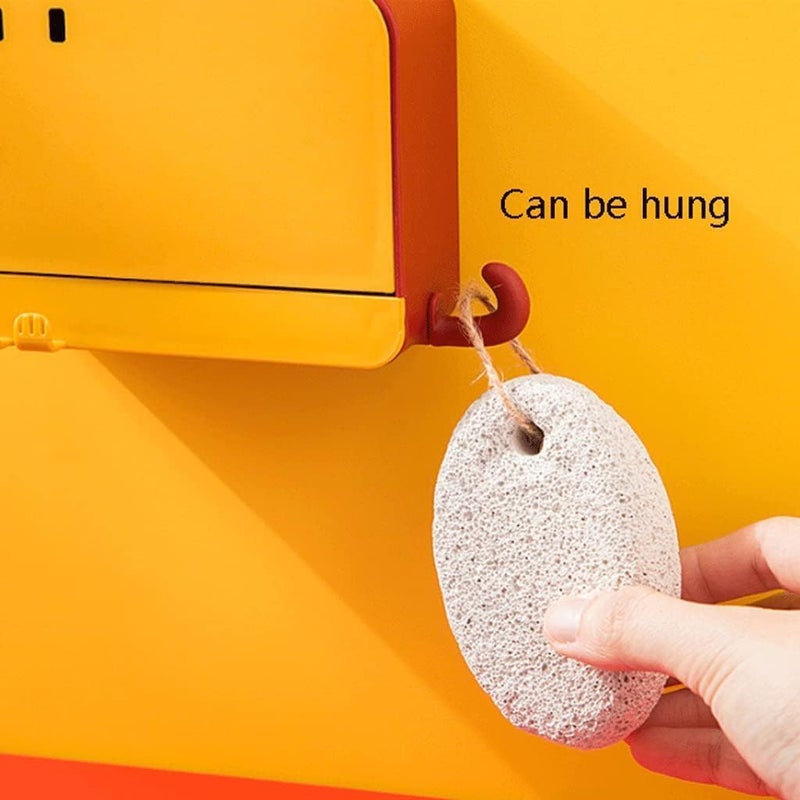 Cyrox Wall Mounted Soap Case Box Soap Draining Rack 1 Grid Soap Box Bathroom Soap Holder Box with Lid (1Pcs) - Image 3