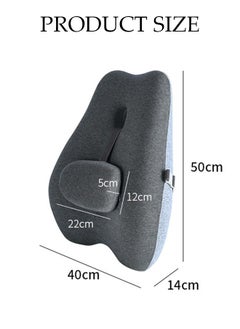 DUNISO Adjustable Lumbar Support Pillow Improve Lower Back PainRelief and Sitting Posture Adjustable Slider Ergonomic Memory Foam Back Cushion for Long Sitting for Office Chair Car Plane  - Image 4