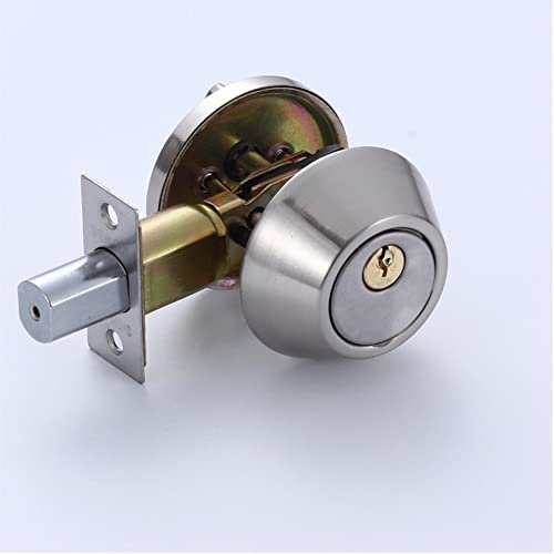 VEEBELL Stainless Steel Deadbolt Strike Plate Square Round Corner Backplate 1" x 2-1/4" with 8 Screws (Stainless Steel) - Image 3