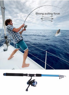 GROIC Fishing Rod and Reel Combos with Fishing Line Lures Kit Portable Telescopic Fishing Rod and Reel Combos Full Fish Tackle Kit with Fishing Line Fishing Gears for Beginner  - Image 2