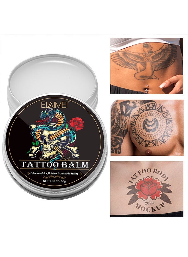 Elaimei Tattoo Balm Aftercare Cream Ointment For Before During And Post Tattoo Moisturizing Balm To Promote Skin Healing 30G - Image 2
